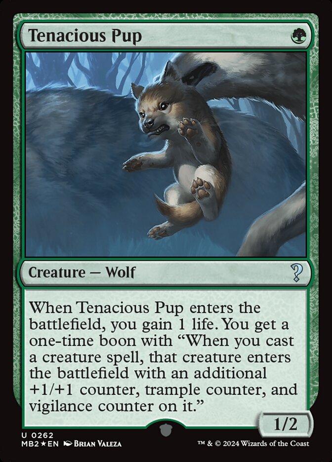Tenacious Pup card front