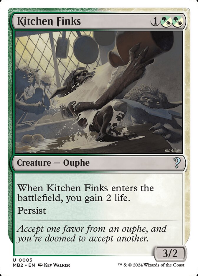 Kitchen Finks card front