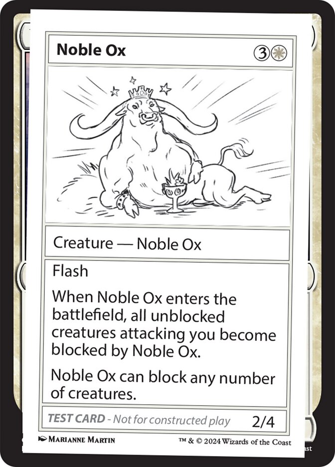 Noble Ox card front