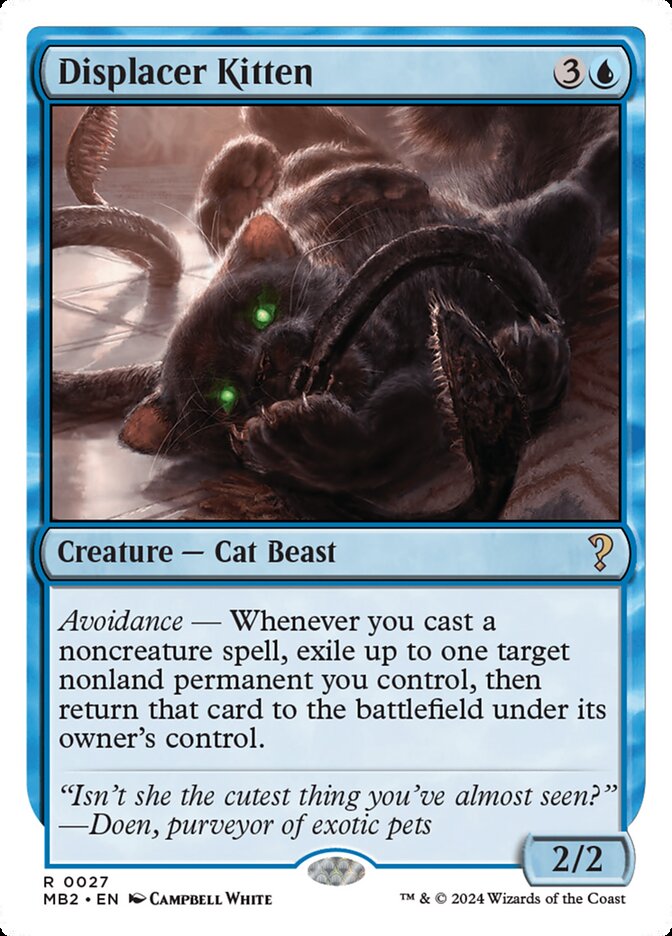 Displacer Kitten card front