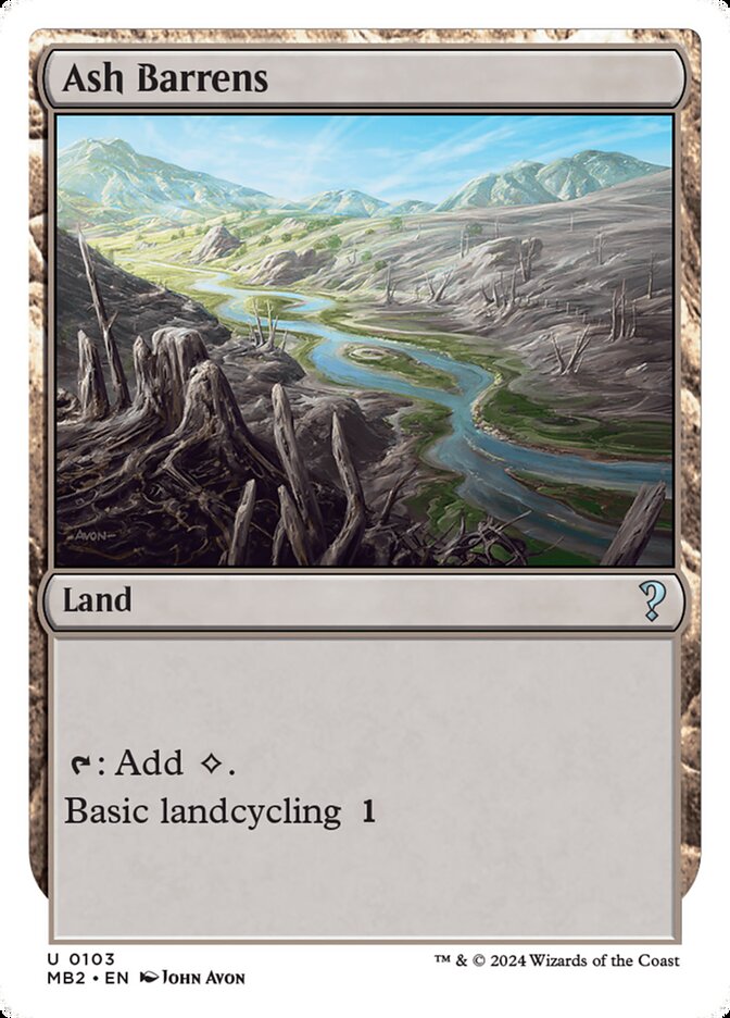 Ash Barrens card front