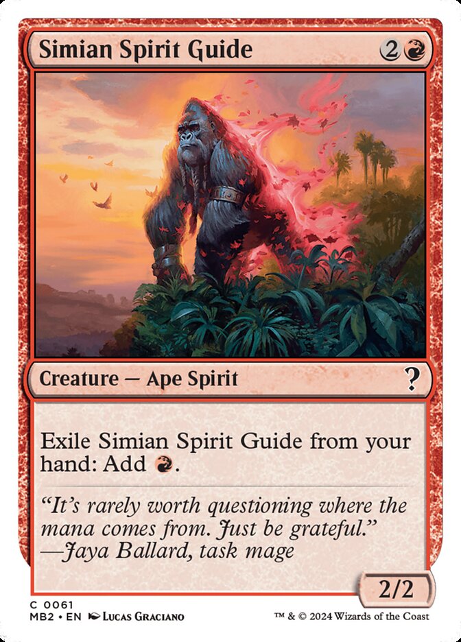Simian Spirit Guide card front