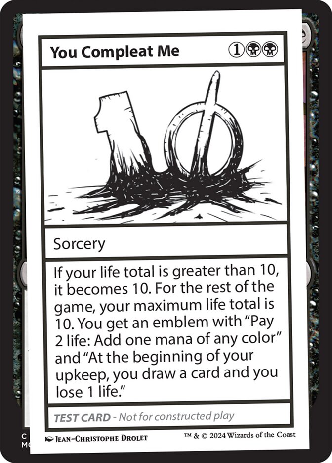 You Compleat Me card front
