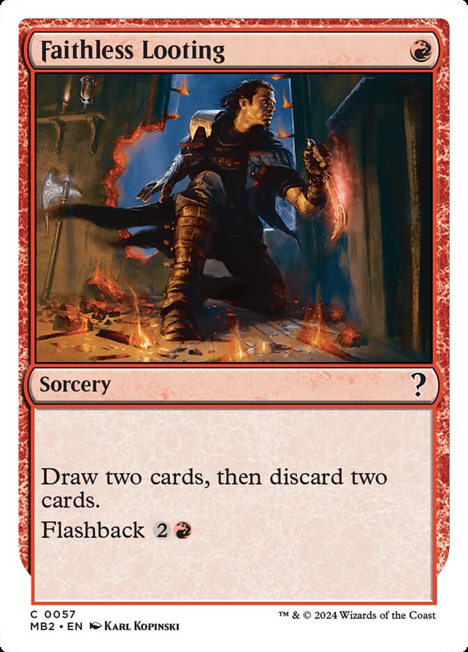Faithless Looting card front