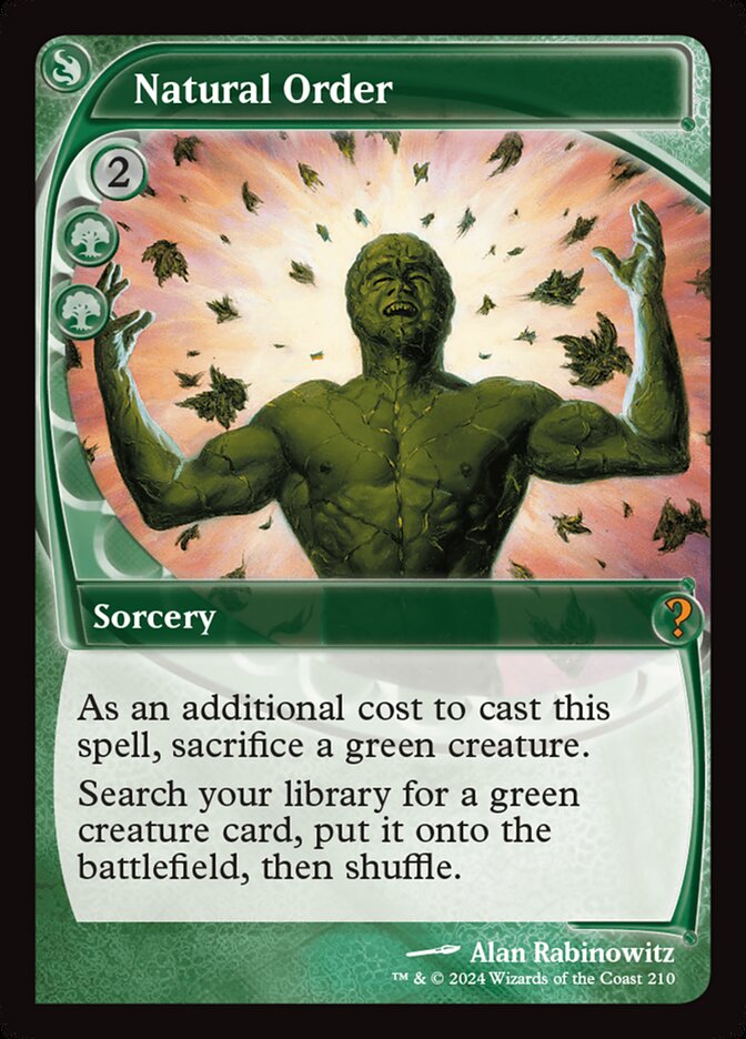 Natural Order card front