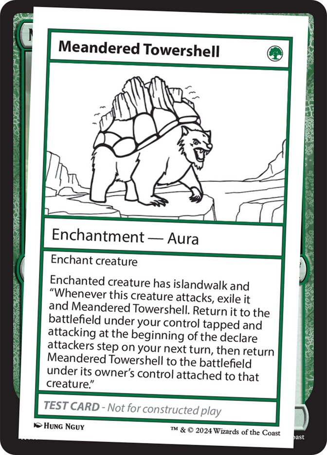 Meandered Towershell card front