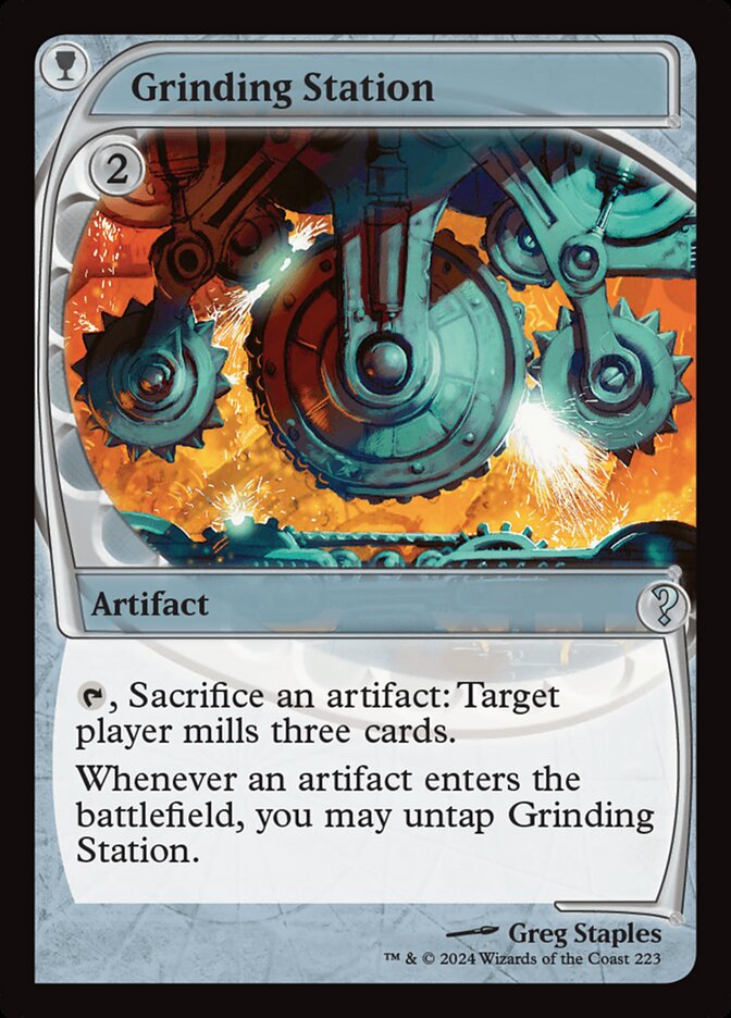 Grinding Station card front