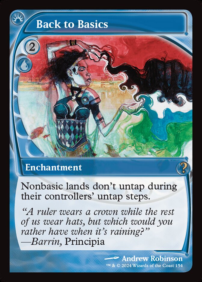 Back to Basics card front