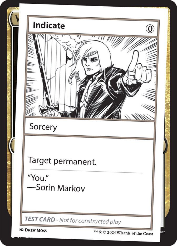Indicate card front