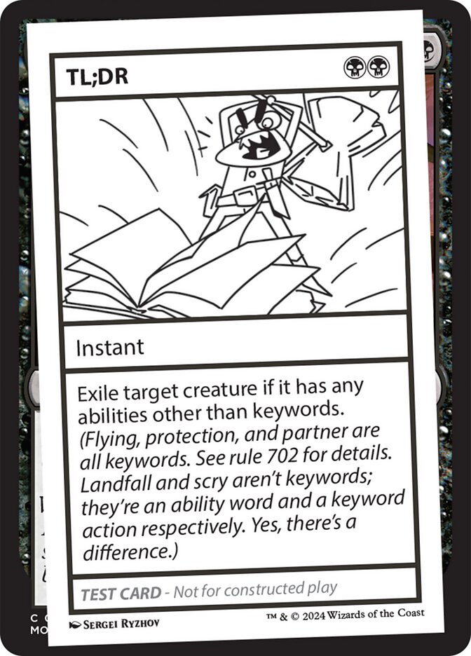TL;DR card front