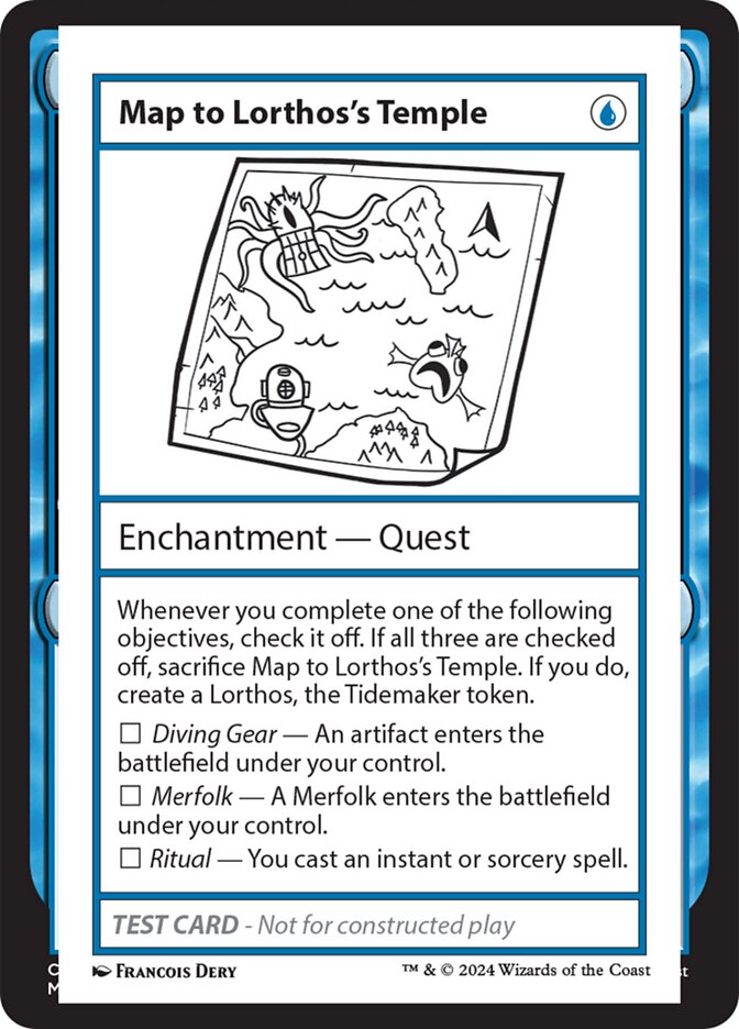 Map to Lorthos's Temple card front