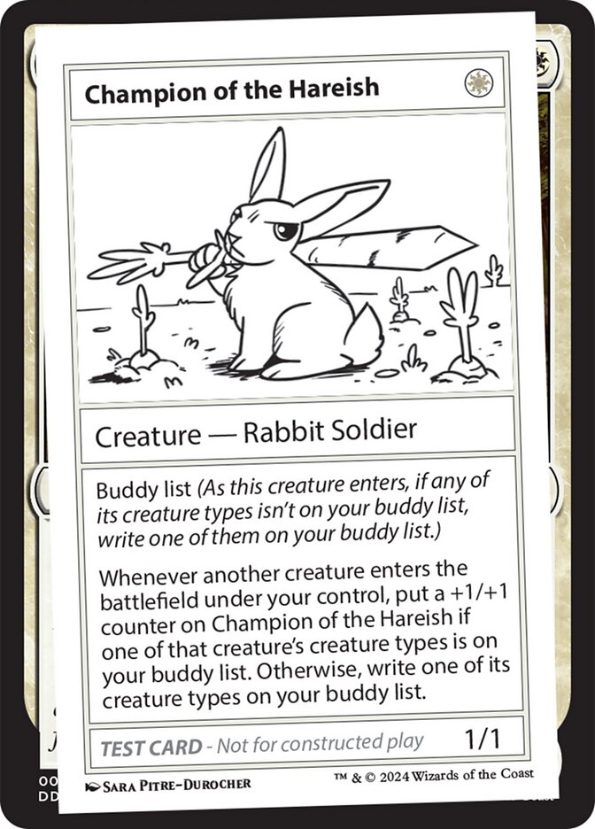 Champion of the Hareish card front