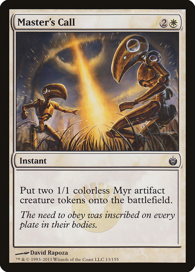 Master's Call card front