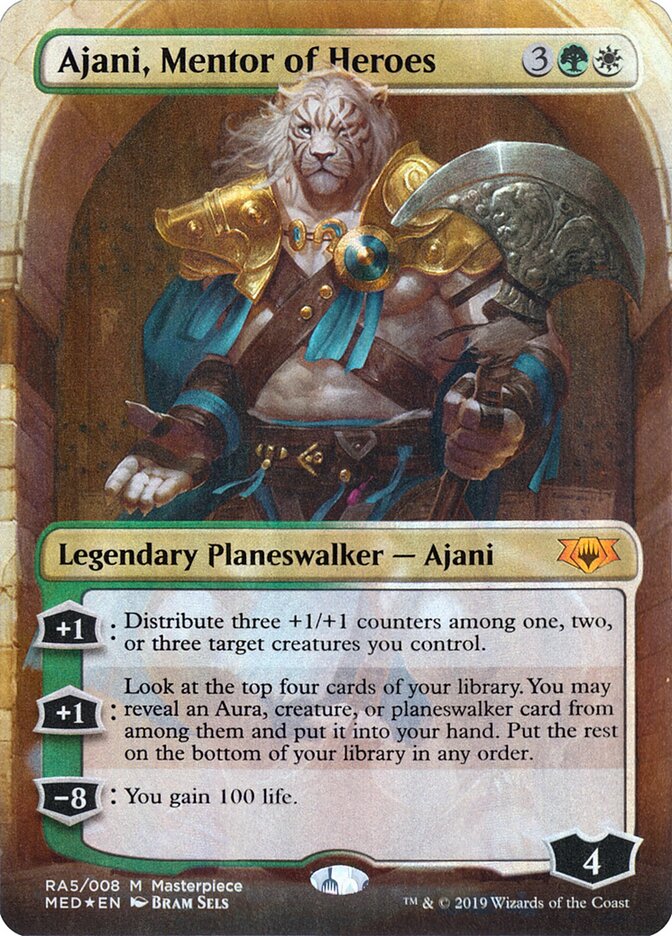 Ajani, Mentor of Heroes card front