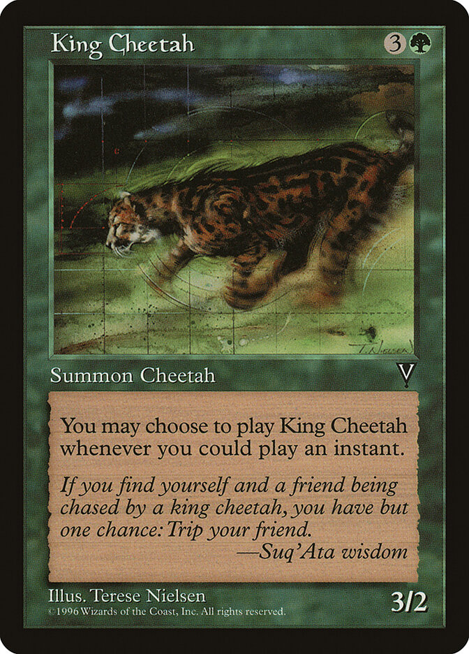 King Cheetah card front
