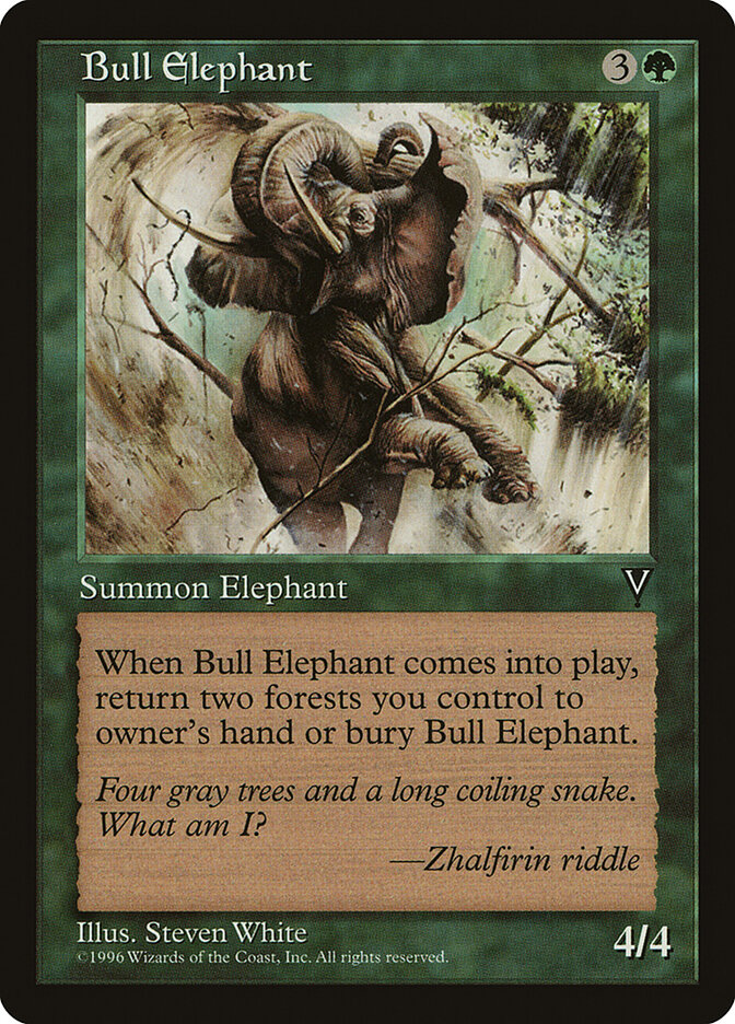 Bull Elephant card front