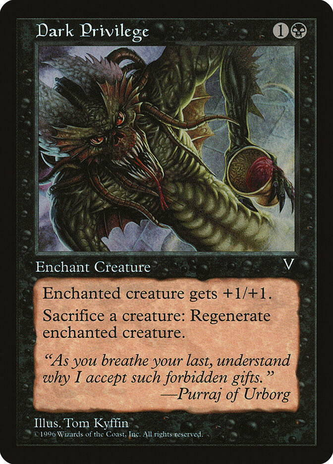 Dark Privilege card front