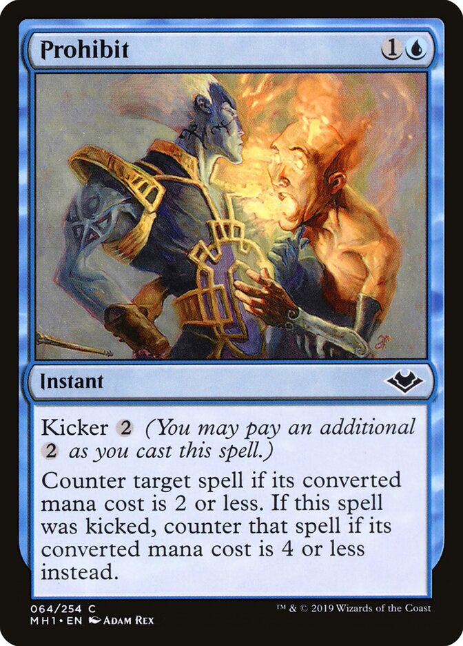 Prohibit card front