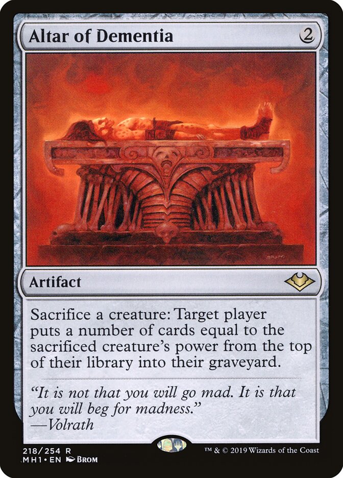 Altar of Dementia card front