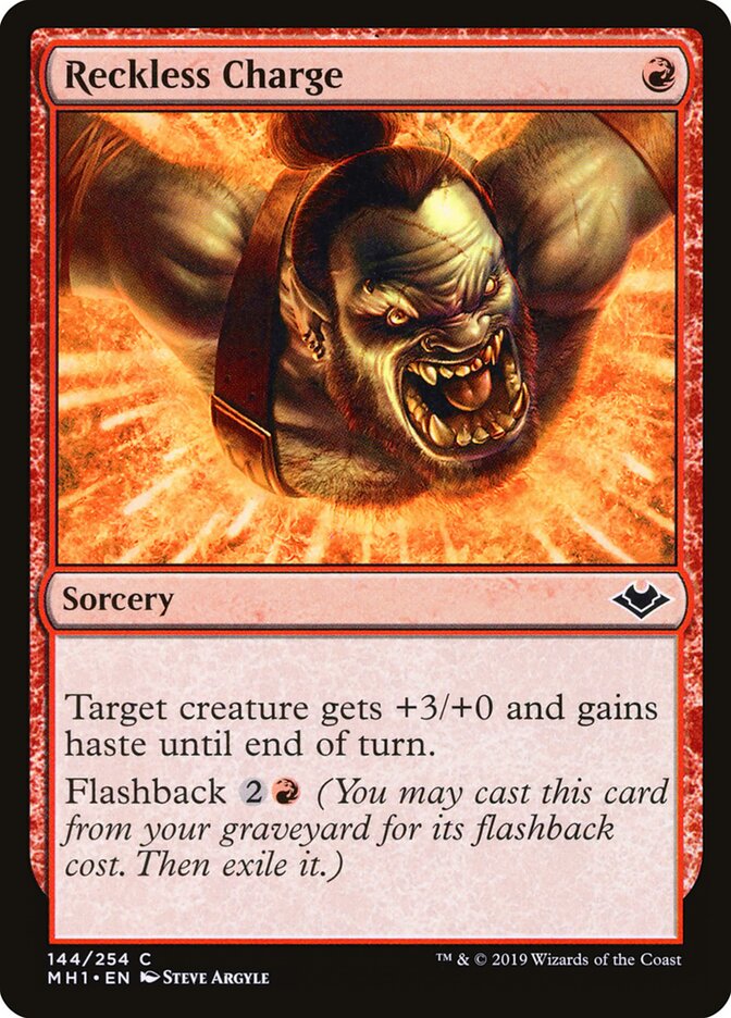Reckless Charge card front