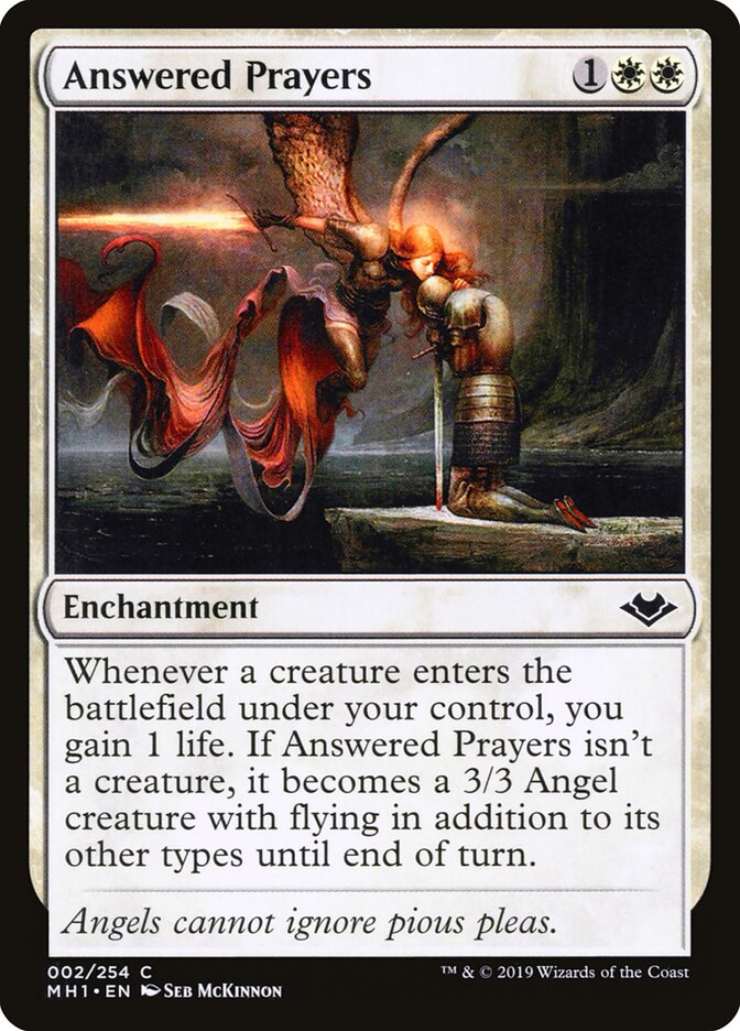 Answered Prayers card front
