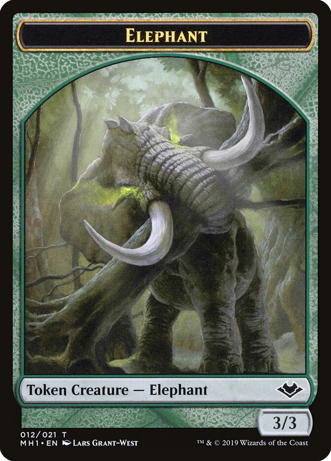 Elephant card front