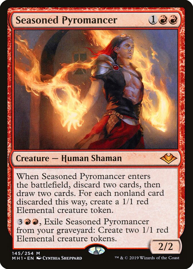 Seasoned Pyromancer card front