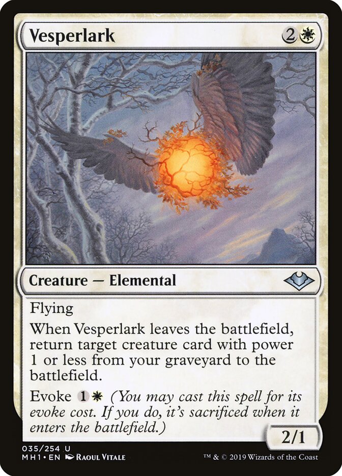 Vesperlark card front