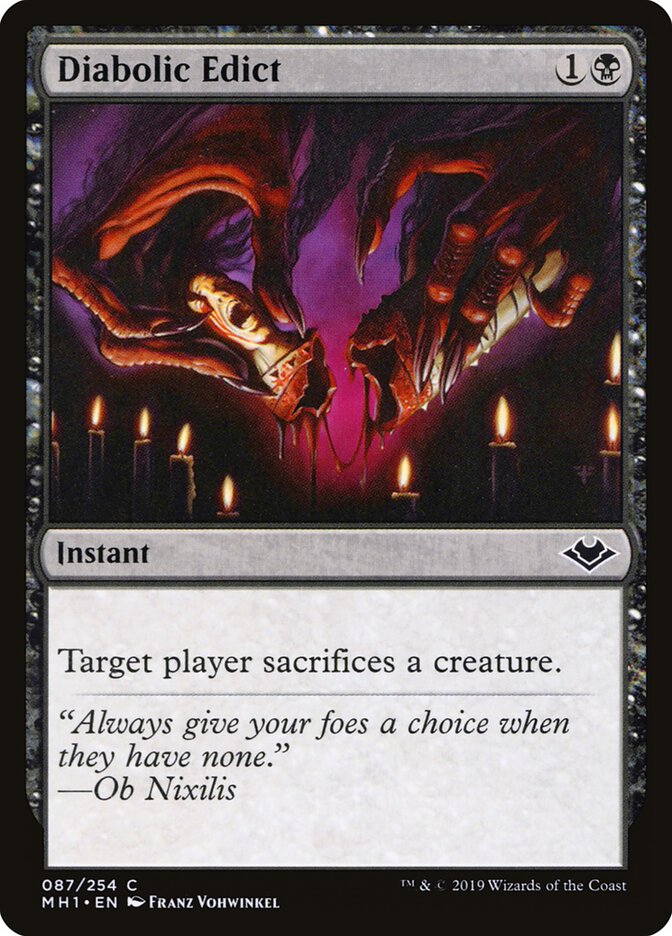 Diabolic Edict card front