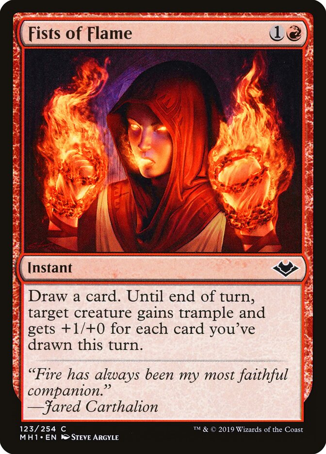 Fists of Flame card front