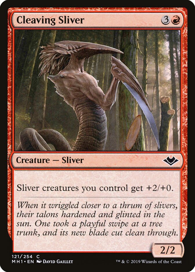 Cleaving Sliver card front