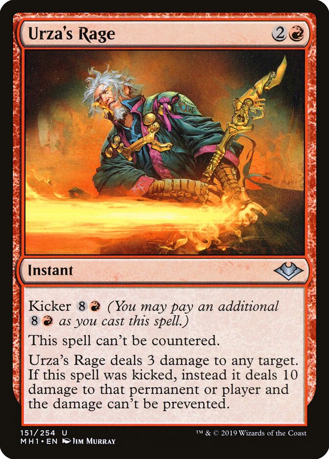 Urza's Rage card front