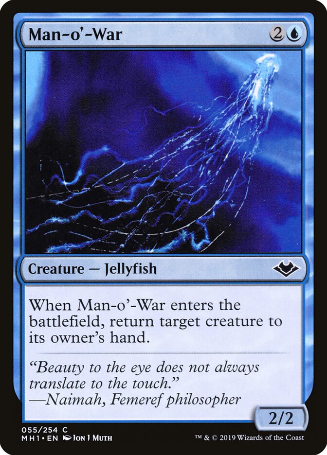 Man-o'-War card front