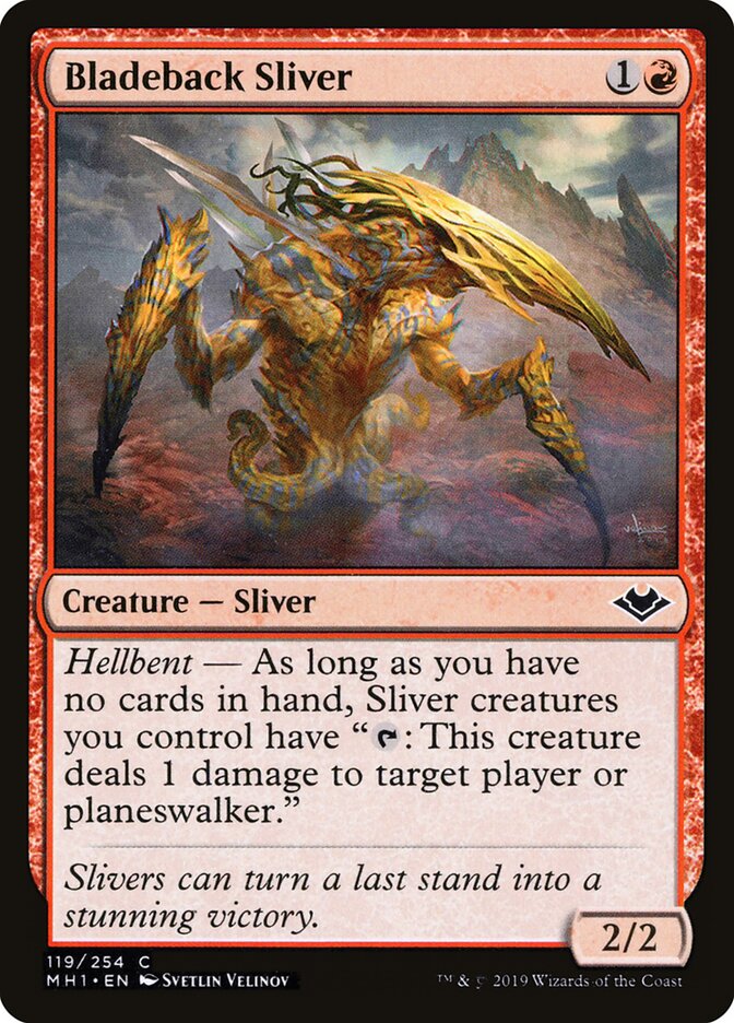 Bladeback Sliver card front