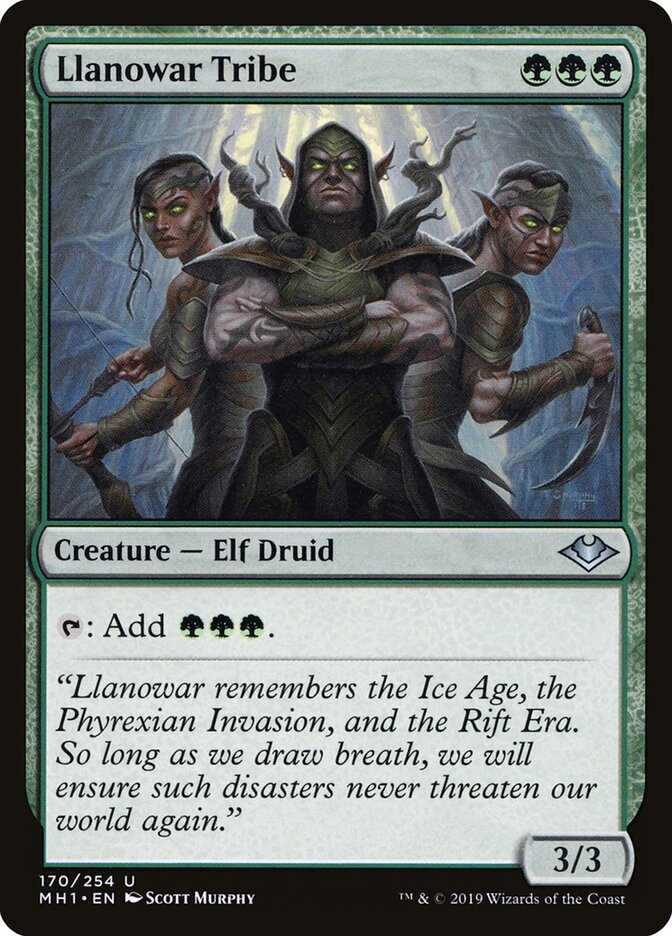 Llanowar Tribe card front