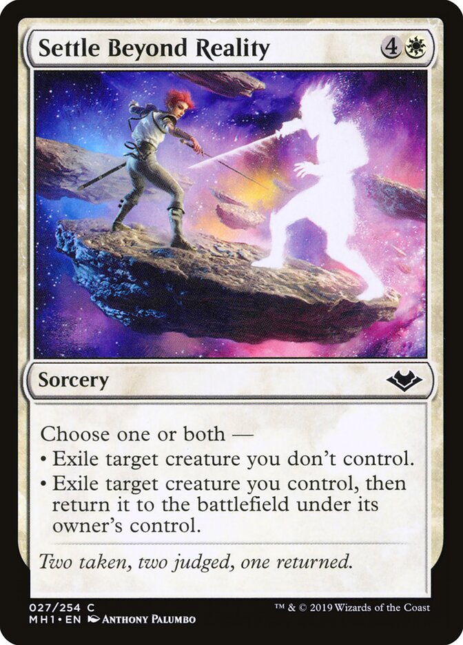 Settle Beyond Reality card front