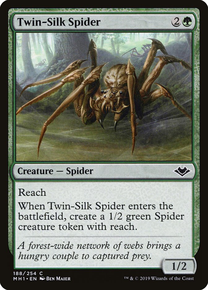 Twin-Silk Spider card front