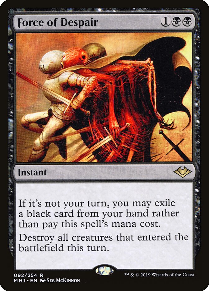 Force of Despair card front