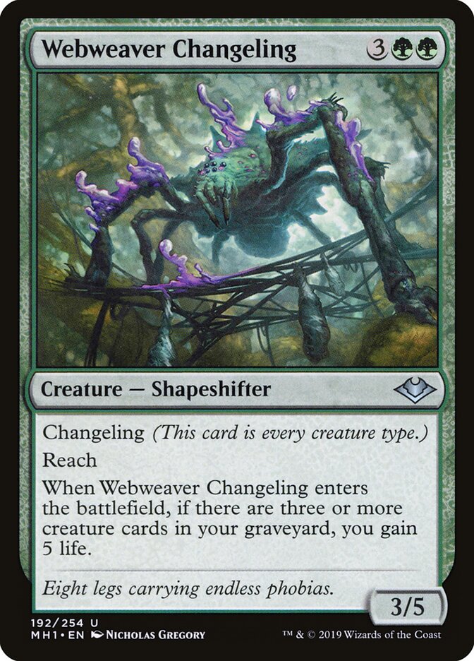 Webweaver Changeling card front