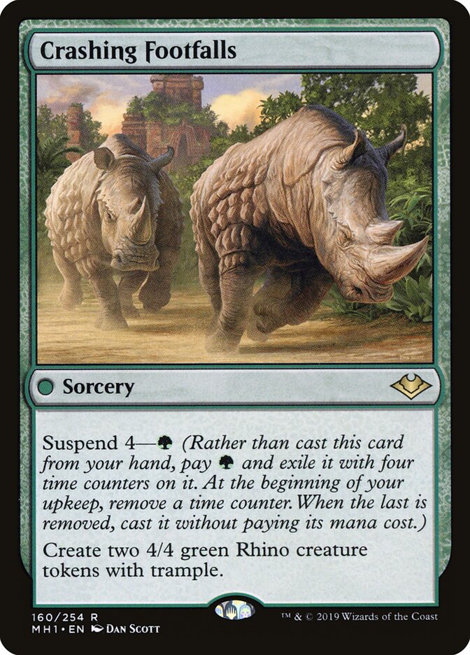 Crashing Footfalls card front