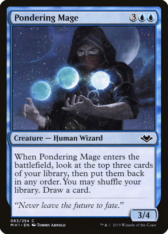 Pondering Mage card front