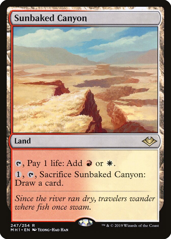 Sunbaked Canyon card front