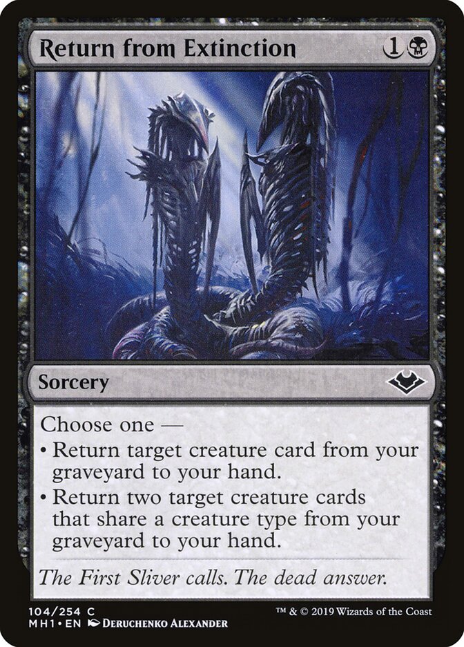 Return from Extinction card front