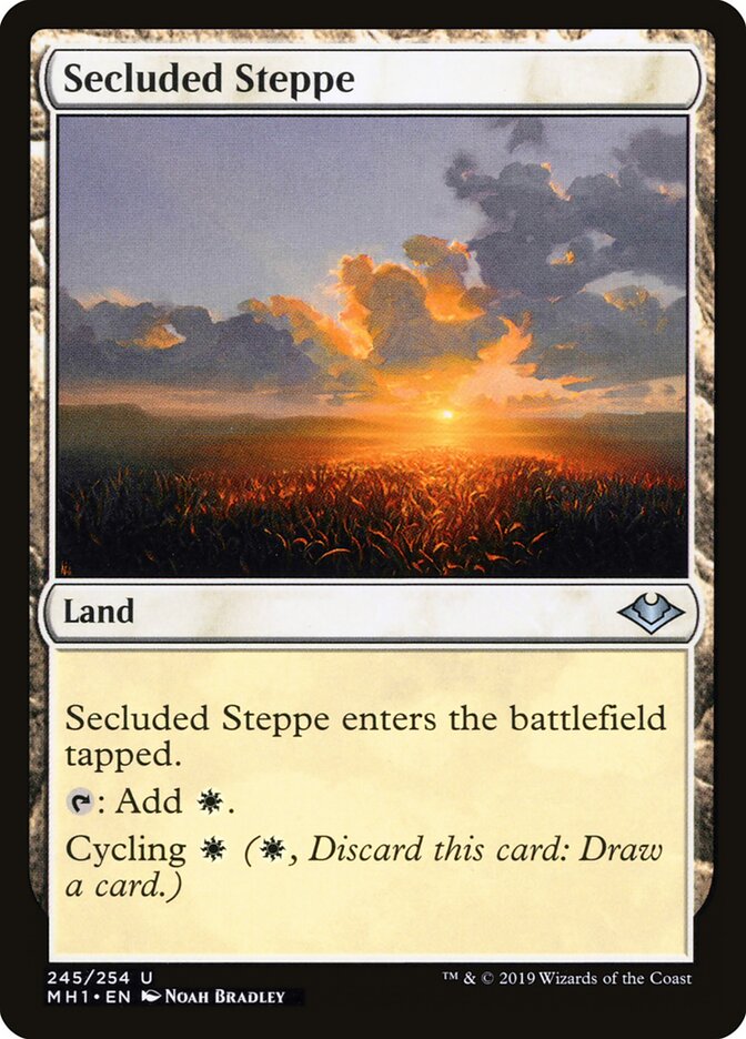 Secluded Steppe card front