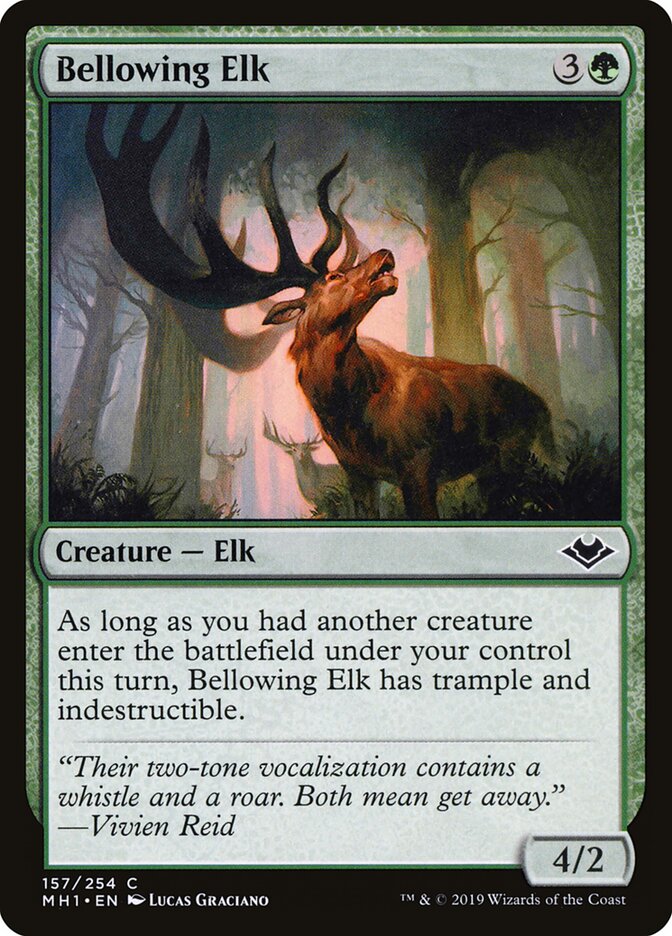 Bellowing Elk card front