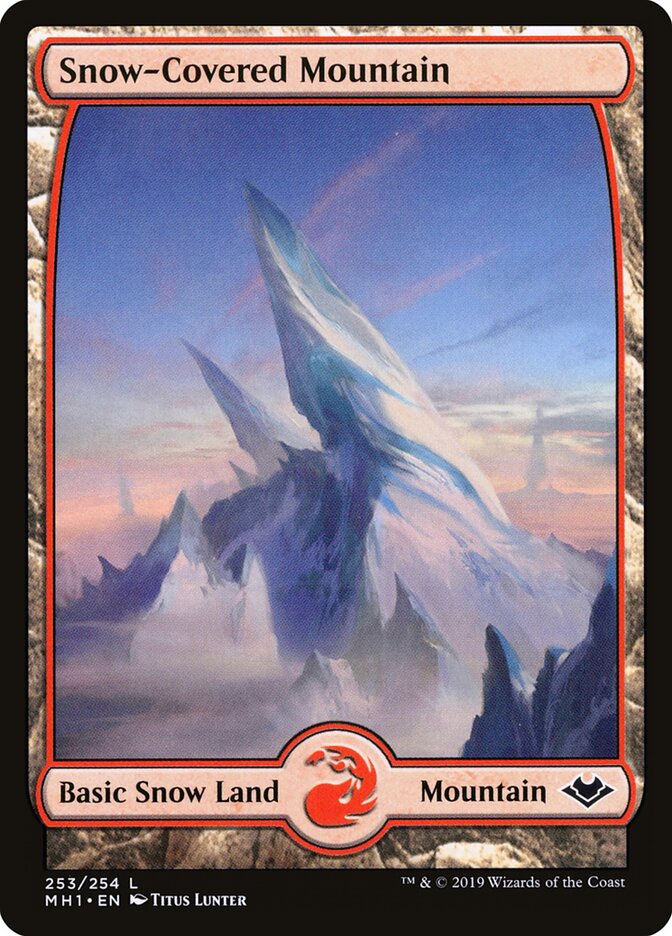 Snow-Covered Mountain card front
