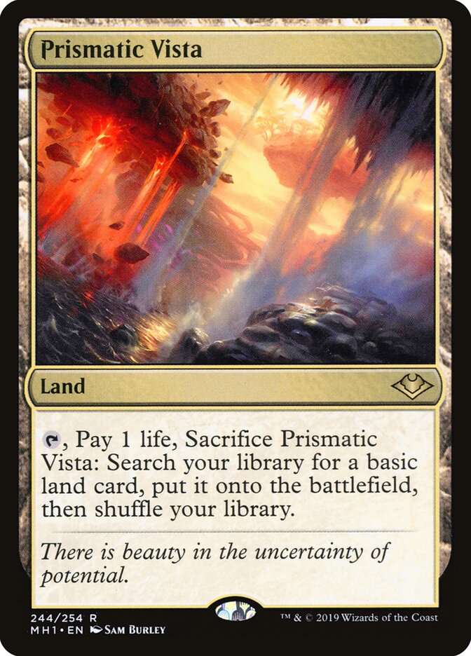 Prismatic Vista card front
