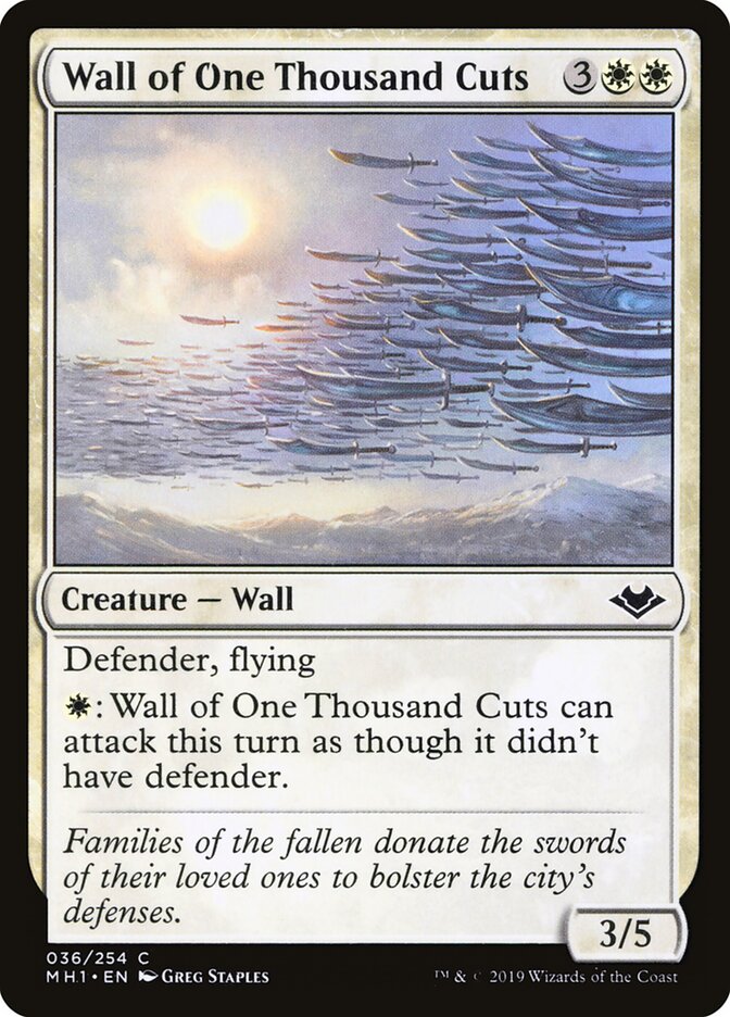 Wall of One Thousand Cuts card front