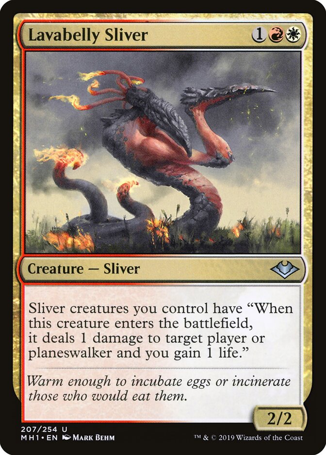 Lavabelly Sliver card front