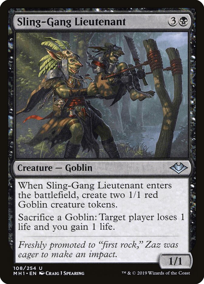 Sling-Gang Lieutenant card front